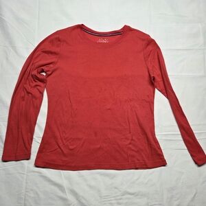 Women's Red Long Sleeve Top Sonoma Intimates Large